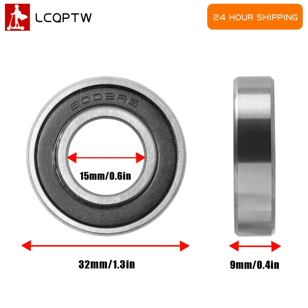 2Pcs Electric Scooter Rear Auxiliary Wheel 6001rs Bearings for Xiaomi M365 PRO PRO2 1S Fast Shipping