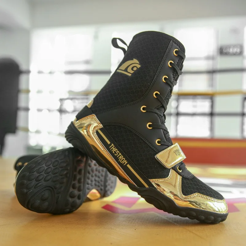 Professional Boxing Shoe for Man Brand Designer Boxing Fighting Boots Youth Breathable Gym Training Shoe Rubber Wrestling Shoes