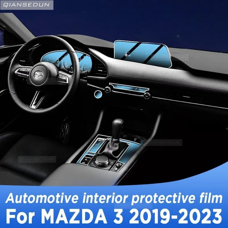 

For Mazda 3 2019-2023 Gearbox Panel Navigation Screen Automotive Interior TPU Protective Film Cover Anti-Scratch Sticker