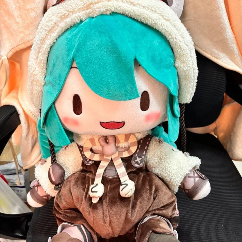 Oryginalna 45cm Pluszowa Lalka Sega Hatsune Miku Cukrowa Wata Gorąca Czekolada Fufu Ll Zabawka Wypchana Dla Fanów Anime Kawaii Prezent