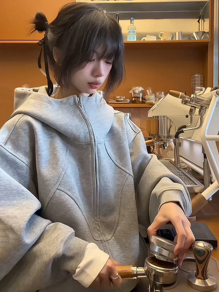 

Мужская утепленная толстовка на молнии с флисовой подкладкой в американском стиле, осенне-зимняя, повседневная, модная, брендовая, с коротким рукавом