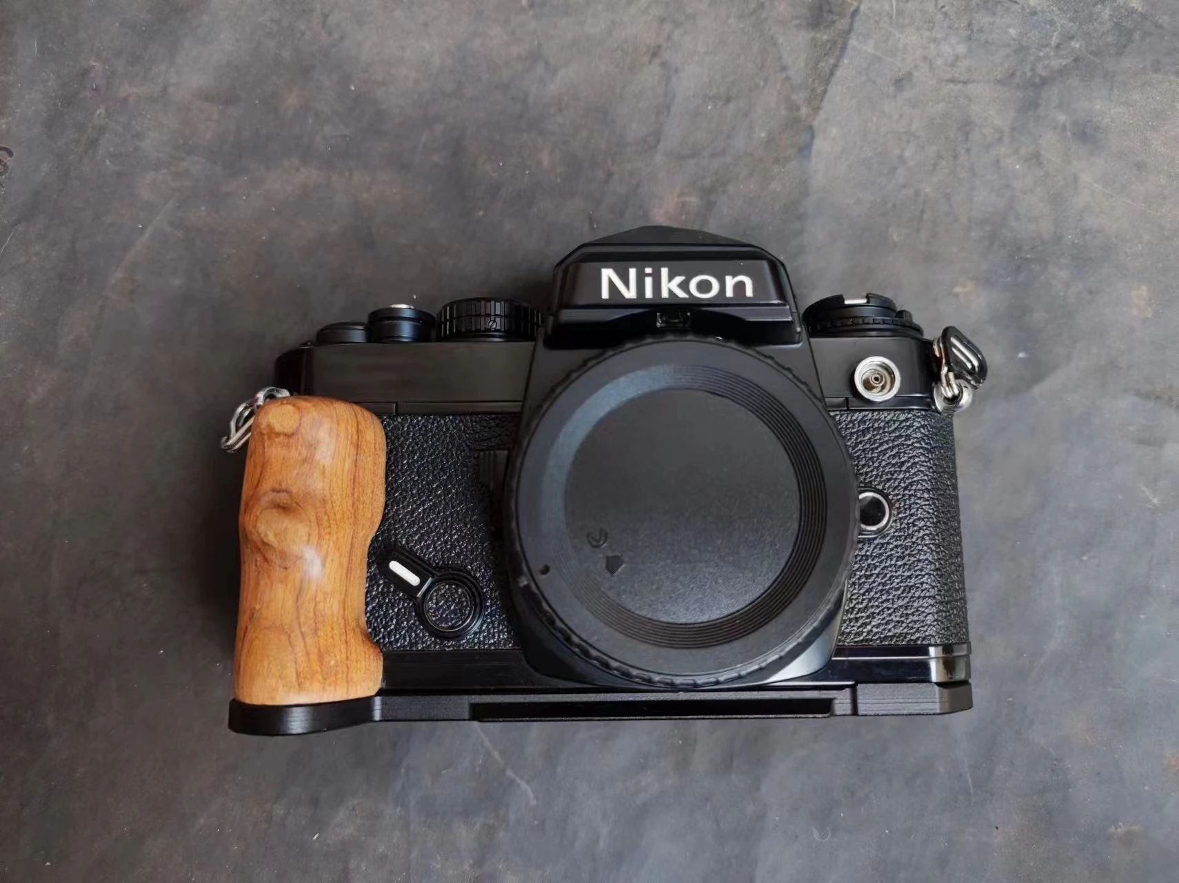 For NIKON FM2 FM FM3a Camera accessories ultra-light ebony wooden L Type Bracket Tripod Ball head Plate Base Grip Handle