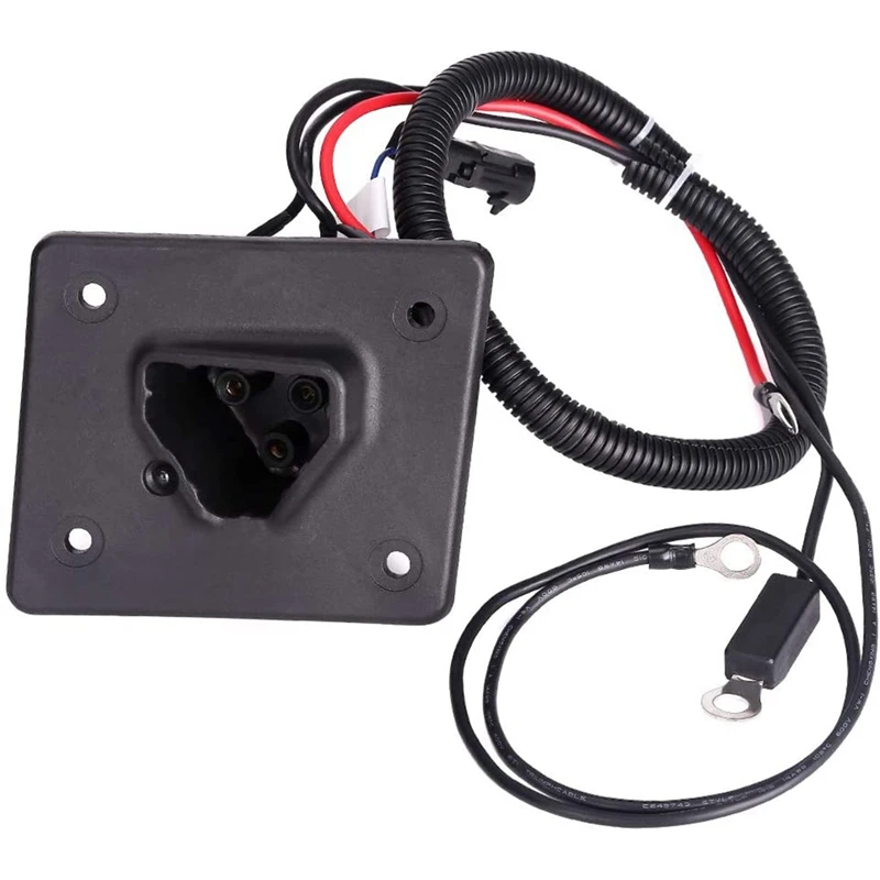 Para carrito de golf Receptáculo de cargador Delta-Q de 48 V para Ezgo Rxv 2008 en adelante eléctrico, para Ezgo 2Five 2010-Up, con cables 602529