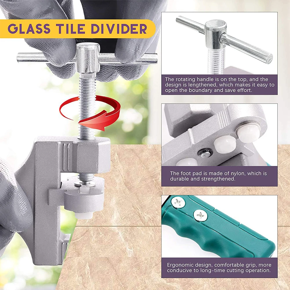 أداة قطع البلاط الزجاجي كماشة كسر الزجاج القاطع كماشة الجري أداة قطع السيراميك لسهولة الإنزلاق قاطع الزجاج والبلاط