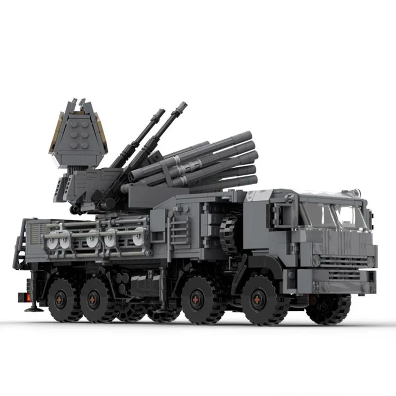 1845PCS WW2 Military MOC PANTSIR S2 SA-22 air defense system Model DIY creative ideas high-tech ChildToy Gift Armored Car Blocks