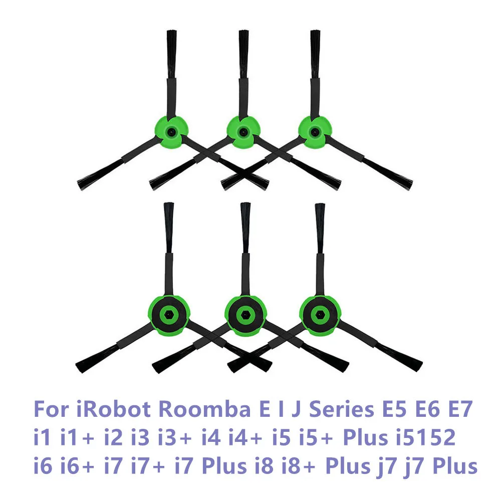 

6 шт боковые щетки для iRobot Roomba i1 i1 + i2 i3 i3 + i4 i4 + i5 i5 + i5152 i6 i6 + i7 i7 + i8 i8 + j7 j7 Plus E5 E6 E7