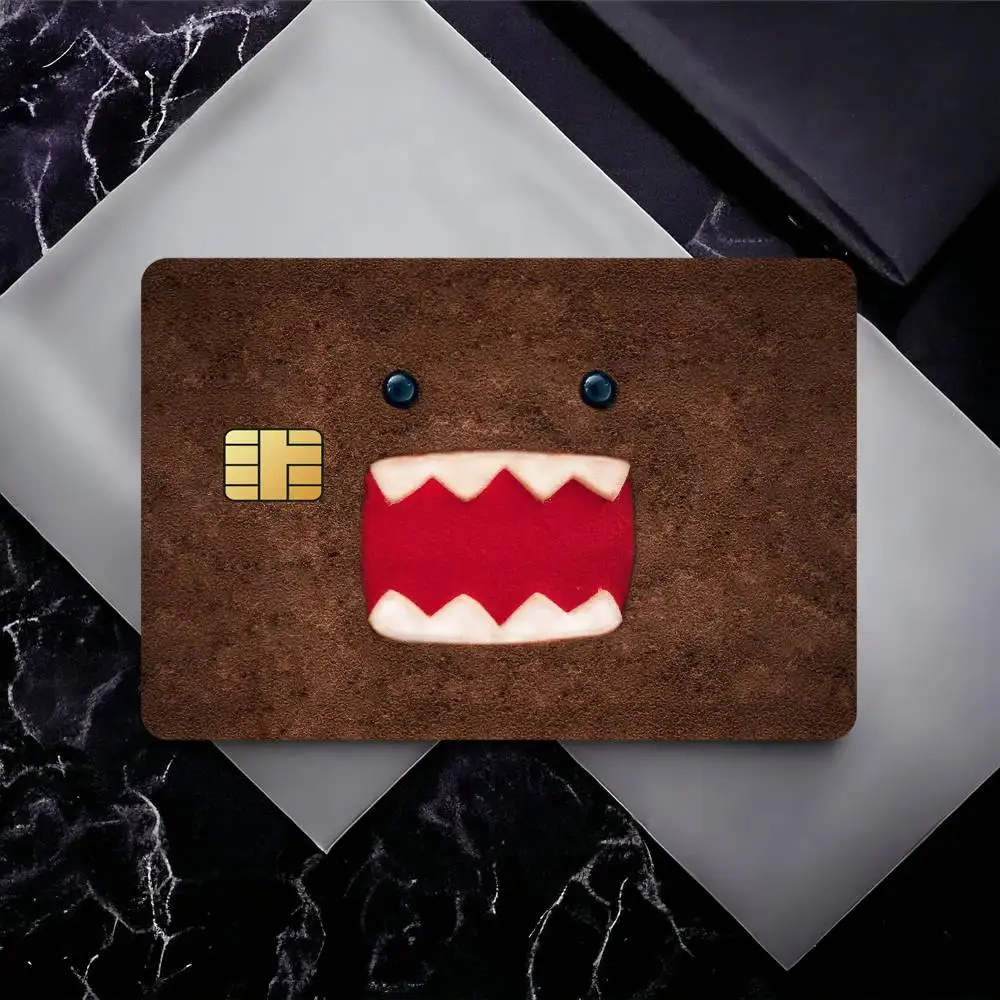 Funny D-Domo Kun Waterproof Skin Sticker Bank Bus Metro Access Card Protective Film Card Sticker Girl Gift