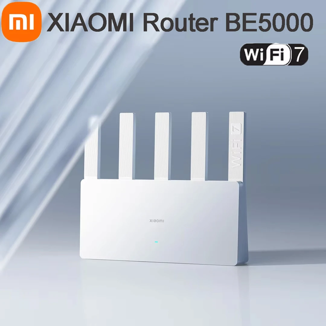 Xiaomi Router BE5000 WiFi 7 5011Mbps 2.5G Network Port 512MB Memory 2.4/5GHz Dual Broadband Access Network Security Protection