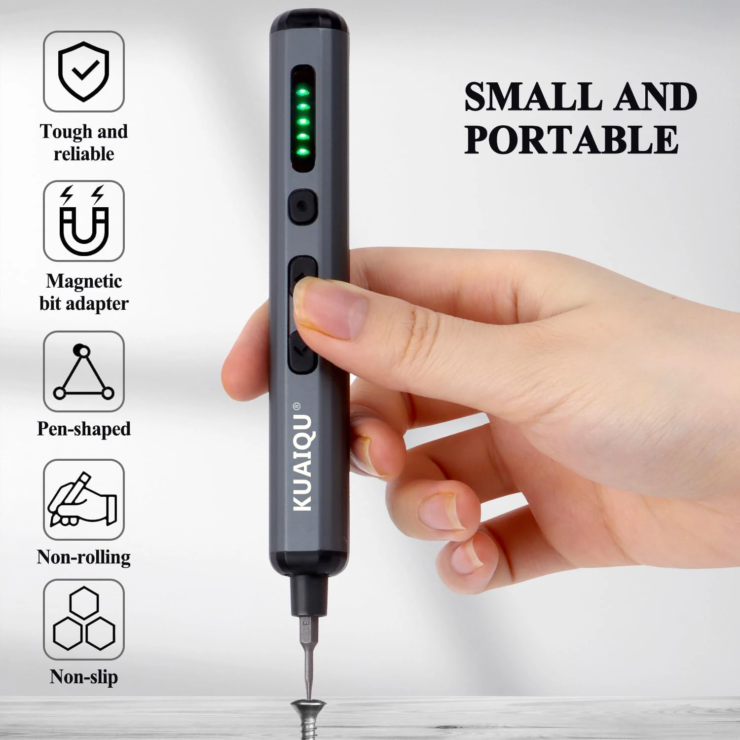 Portable Electric Screwdriver Set with 64 Magnetic Bits 5 Torque Adjustable Mini Electric Repair Tool for Phone Watch Camera PC