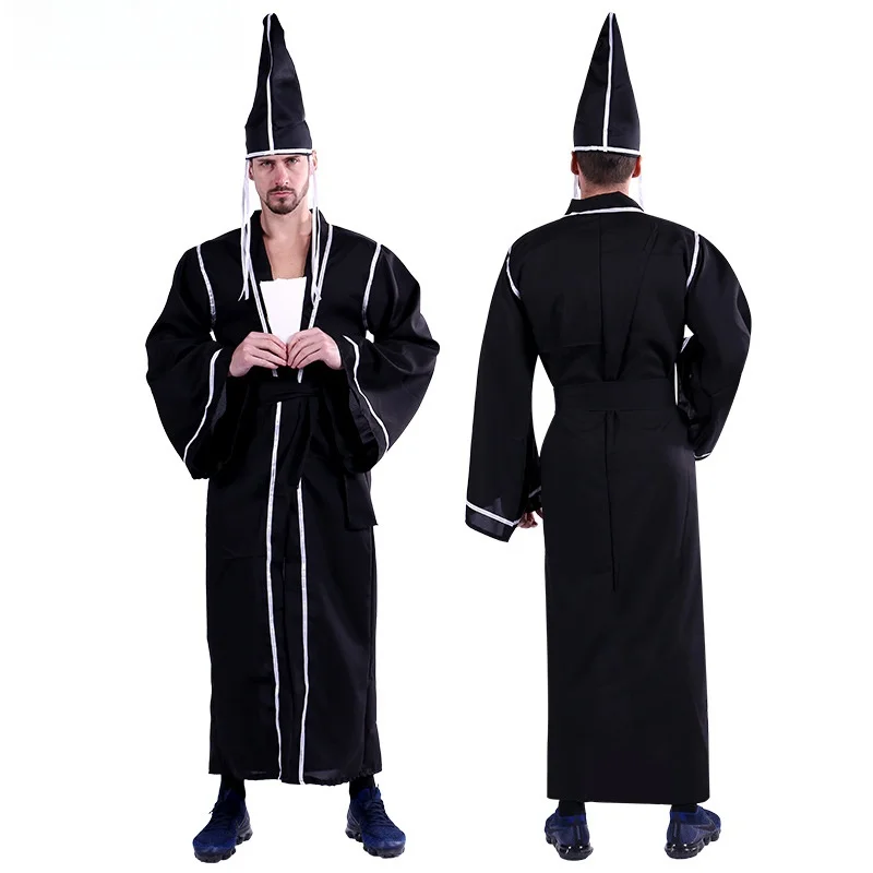 Halloween-Kostüm für Erwachsene, Bla, ungewöhnliche Robe, Zauberer, Performance-Kleidung, Teufel, Tod, kommende Par-Kleidung, Polyesterfaser