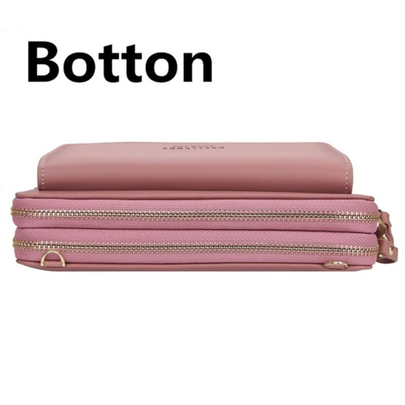 Damen Lange Geldbörse Koreanische Version Umhängetasche Doppelreißverschluss Große Kapazität Clutch-Tasche Schulter-Handtasche Damen Handytasche – Detail 15