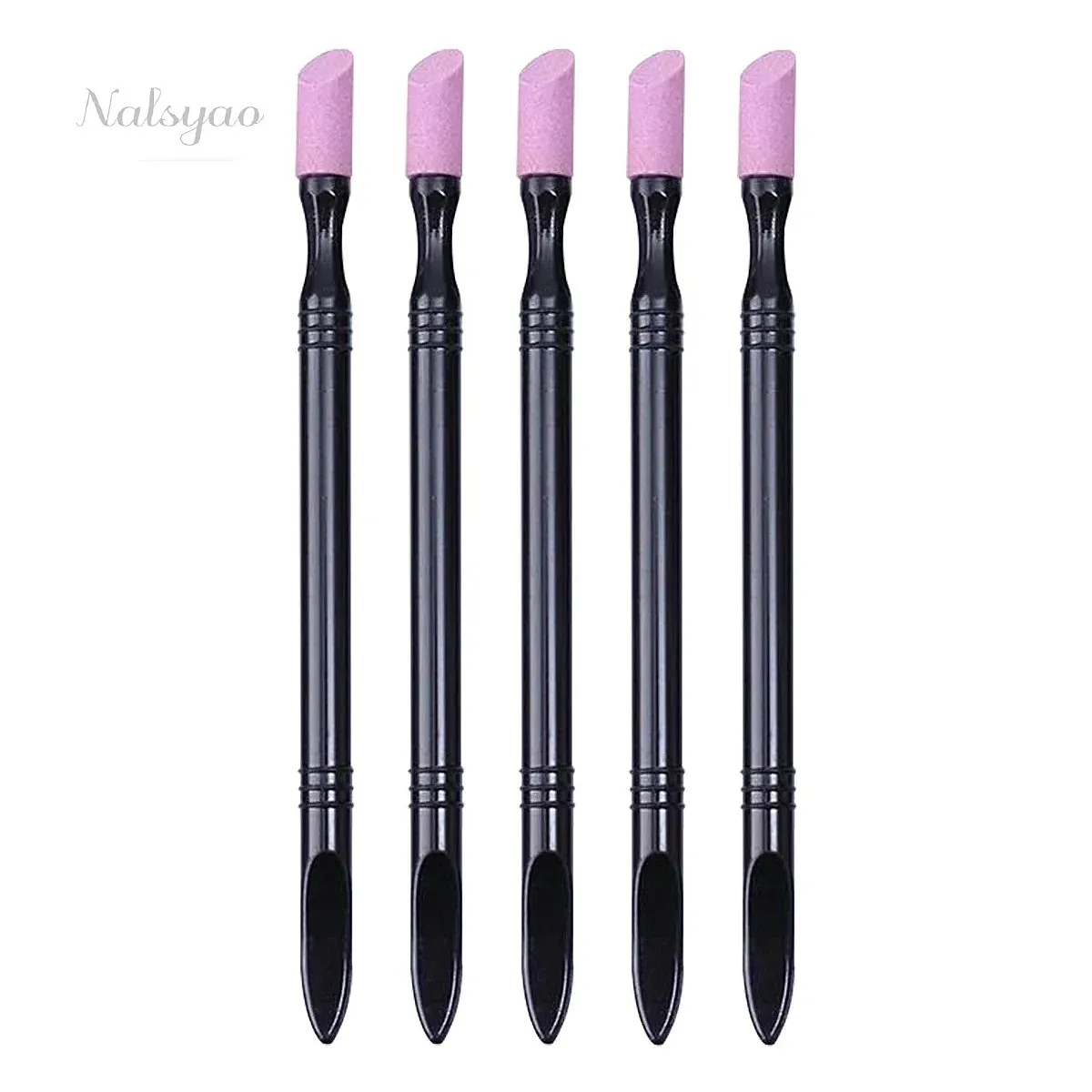 Wholesale 1pc/5pcs Nail File Cuticle Stone Sanding Pusher Stick Pen Cuticle Remover Trimmer Buffer Manicure Tool