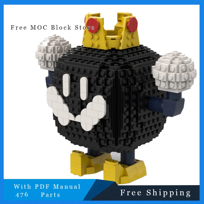 

476 Parts High-Quality to Build Mariossds Series King Bob-Omb Model, For Ages 12+ Birthday Christmas Toy Gift Building Blocks