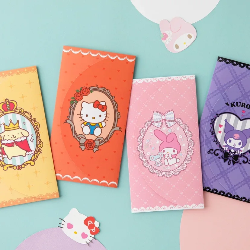 Sanrio Sticker Cartoon Hello Kitty Kuromi Cinnamoroll Pachacco Melody Stickers Sticker Kids School Supplies Stationery Wholesale