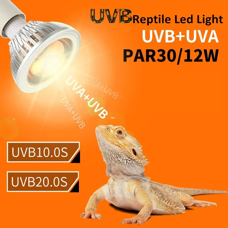 Professional Reptile UV Lamp UVA UVB 10.0S 20.0S Turtle Tortoise Lizard Basking Sunlight for Reptile Terrarium lampe chauffante