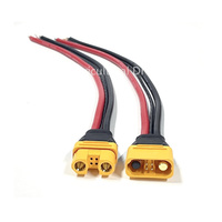 Amass AS150U 70A Copper Plated Male / Female Plug Connector Resistance Adapter Cable For RC Racing Drone FPV Model Spare Part