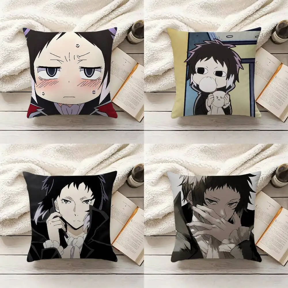 

R-Ryunosuke A-Akutagawa Various Sizes Square Pillow Case For Car Home Bedchamber Decor