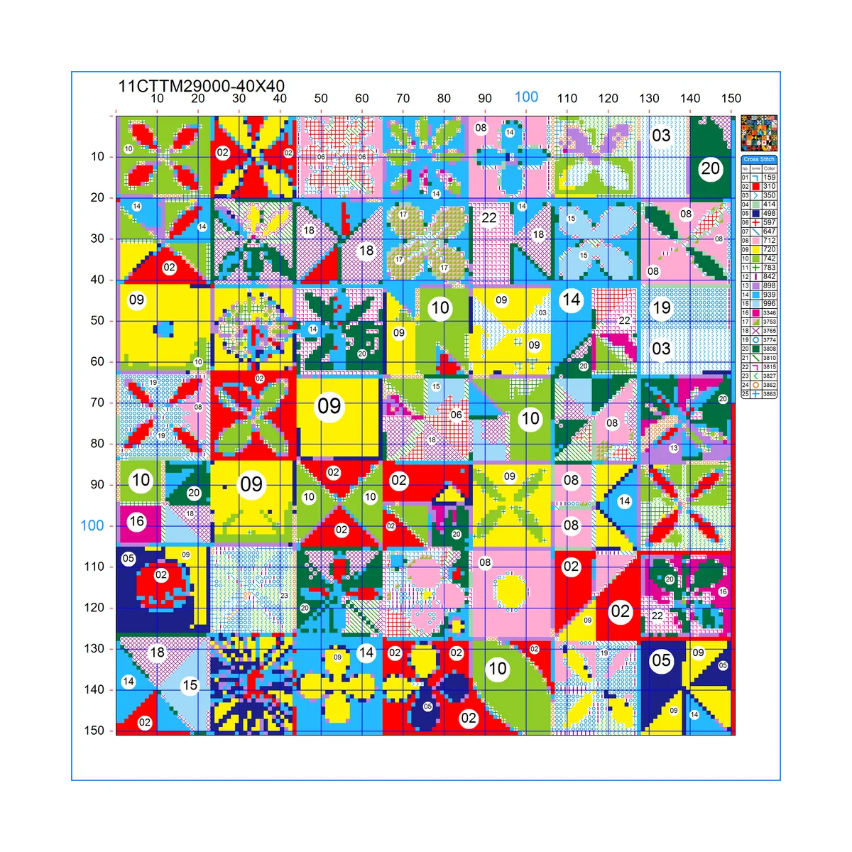 1 Stück 40x40 cm/15,74 Zoll, 11CT/14CT Kreuzstich-Set, DIY Valentinstagsgeschenk, Stickerei-Set für Festivals, Landschaften – Detail 2