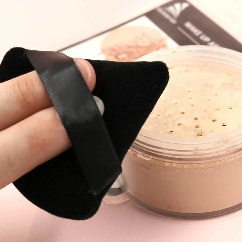 Triangolo piumino da cipria spugna morbida per il trucco del viso occhi Contouring Shadow cosmetico lavabile Mini velluto fondotinta Puff