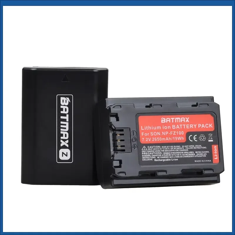 2650mAh NP-FZ100 Battery for Sony ILCE-9 A7R4, A7r3 M3 A9 Series Mirrorless and DSLR Cameras