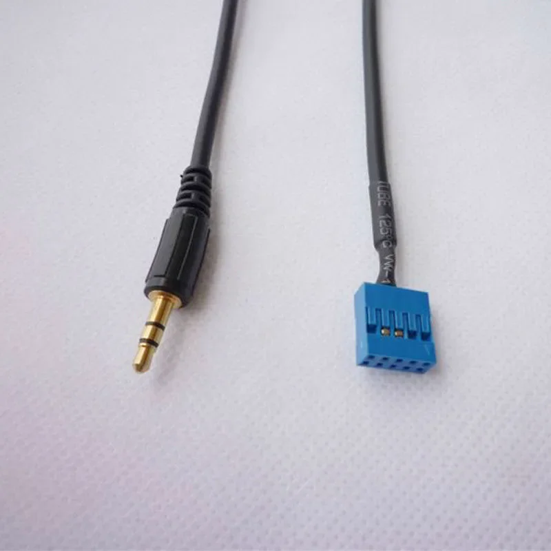 Adapter Auxiliary Cable 150 Cm Input Mode Interface Male Replacement Blue 10Pins Car For BMW E46 98-06 Accessory