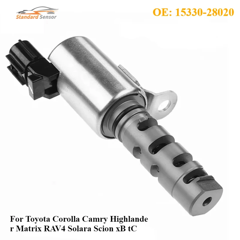 

15330-28020 2PINS Variable Valve Timing VVT Solenoid NEW For Toyota Corolla Camry Highlander Matrix RAV4 Solara Scion xB tC