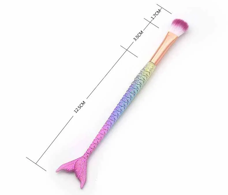 Escovas plásticas da composição, cor do arco-íris, para o olho, delineador, sobrancelha, sombra, sereia, 1 parte