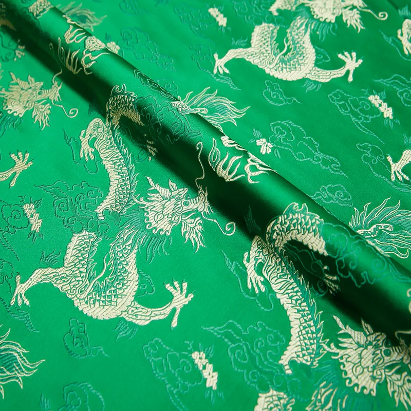 Vintage dragon pattern brocade jacquard garment sewing fabrics diy cheongsam dress designer patchwork Support drop shipping