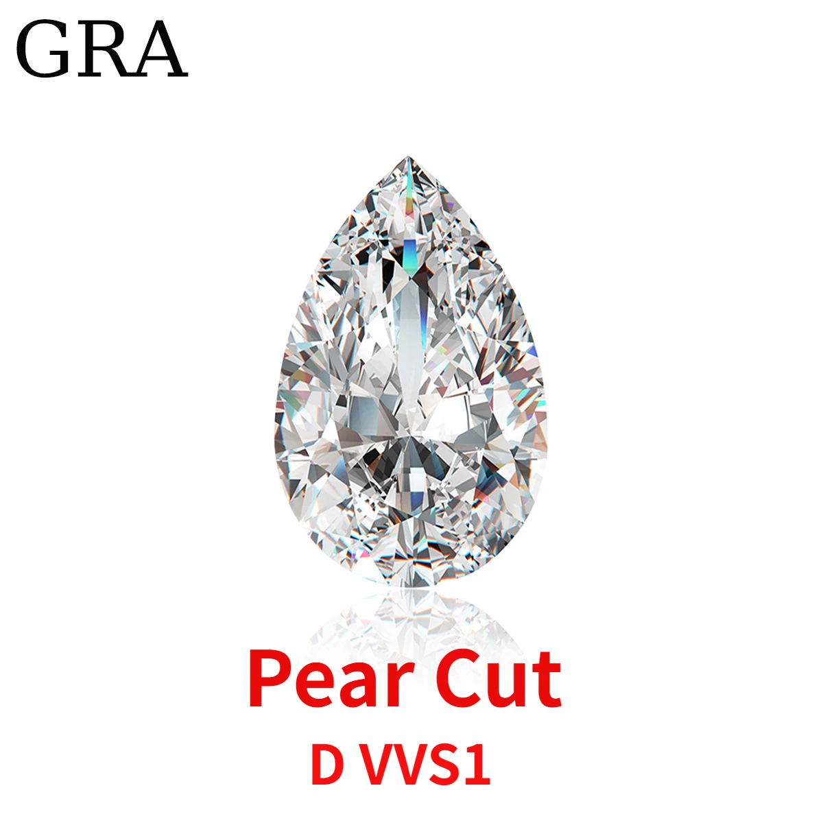 Real Pear Cut Moissanite 0.1CT To 13CT GRA Certificate Test Pass Moissanite Seed Beads Loose Diamonds Gemstones Jewelry Material