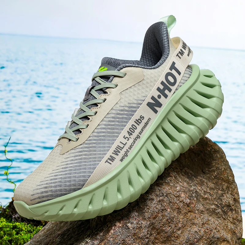 

Men Running Shoes Outdoor Jogging Cushioning Breathable Trainer Couple Luxury shoes Non-Slip Race Sneakers Mesh Off-road Shoes