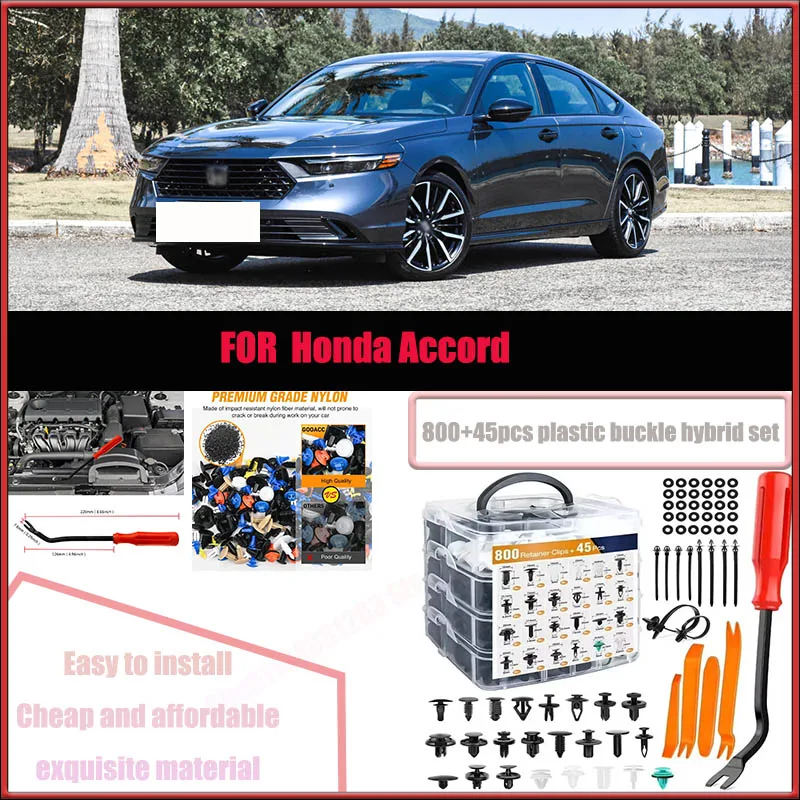 

For Honda Accord Ford Audi BMW Toyota Car Plastic Retainer Clips Kit 800+45pcs Auto Fender Push Pin Car Fastener Clip Mixed Set