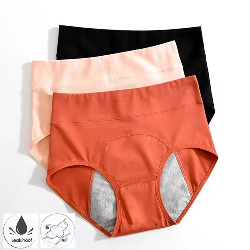Culotte pour Menstruation coton Culotte menstruelle taille haute sous-vêtements menstruels Culotte Menstruelle anti-fuite Bragas Menstruales