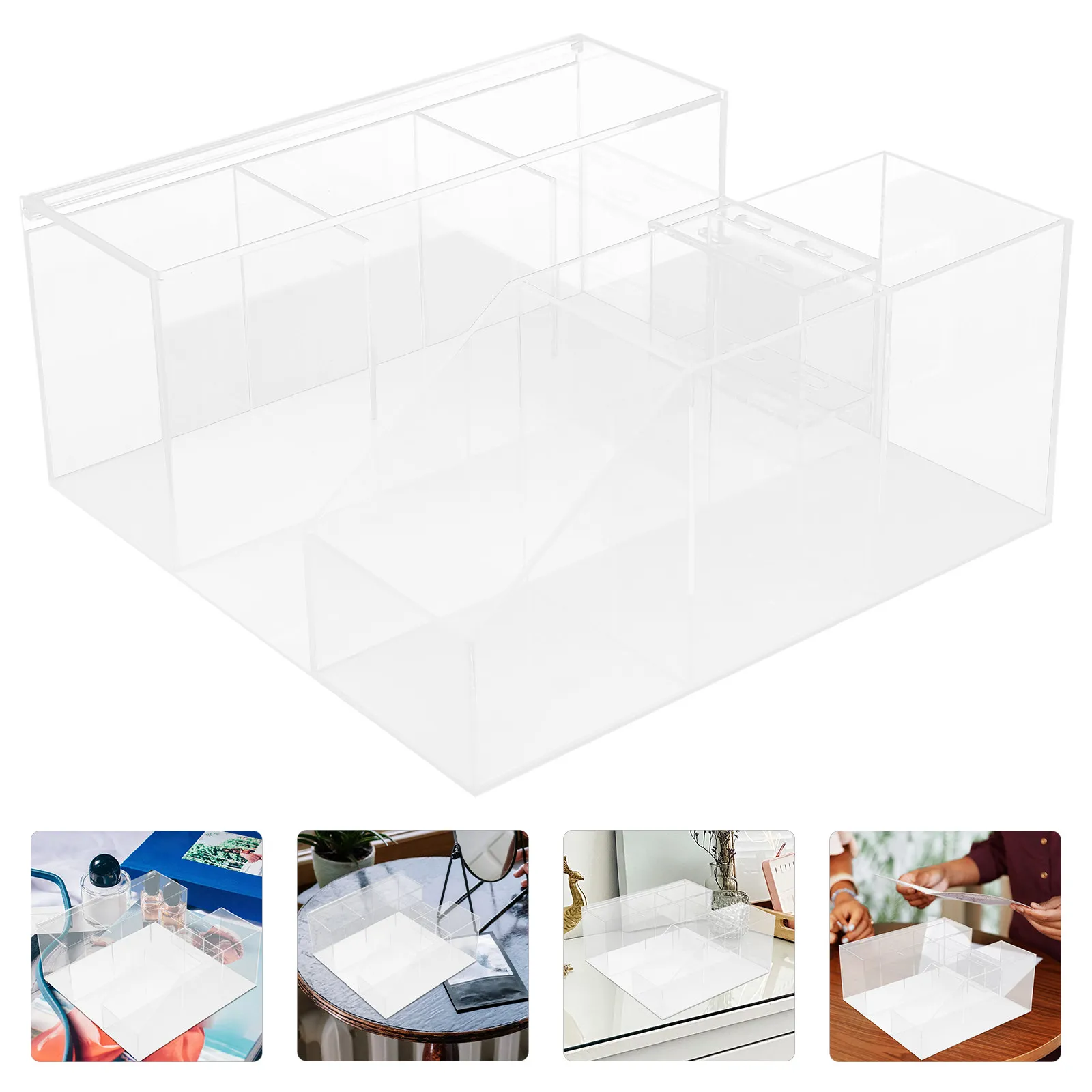 

Настольный органайзер для инструментов для наращивания ресниц из толстого акрила: подставка для пинцетов, для салонов, дома и офиса