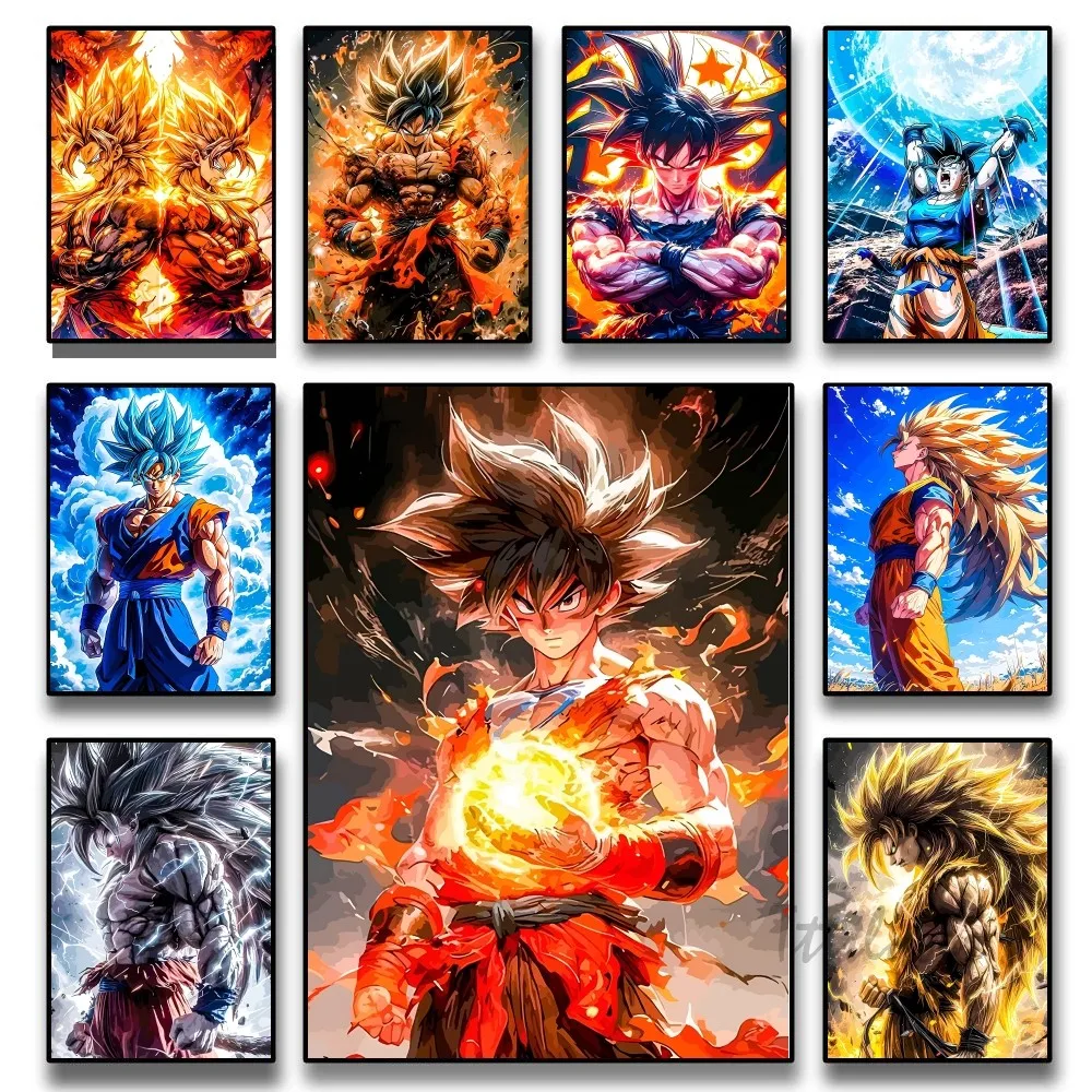 Anime Poster Stickers Art Wall Murals Decor Game Room Decor Gifts HD Painting D-Dragon Ball