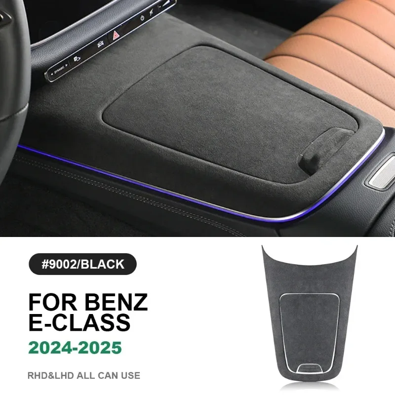 

Italian Top Suede Center Console Cover For Mercedes Benz MB E Class W214 2024 2025 Car Gear Shift Panel Sticker Trim Accessories