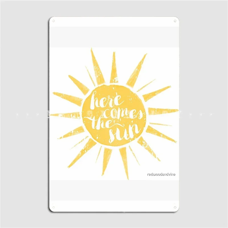 هنا يأتي ملصقات تسجيل القصدير المعدنية للنادي والحانة والمرآب الكلاسيكي #2