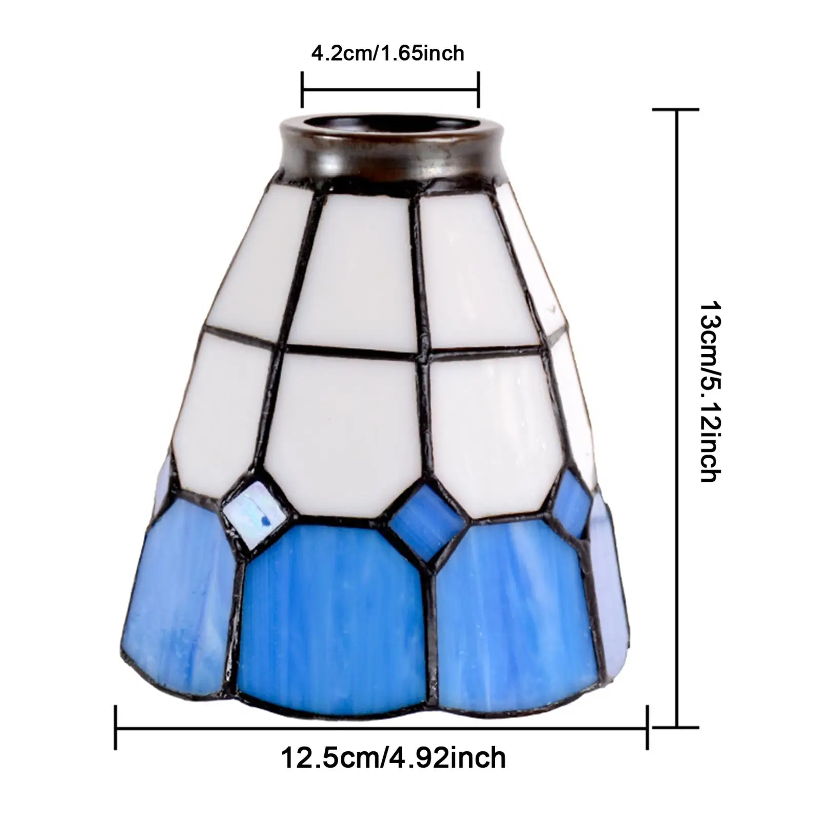 Glazen lampenkap lichtafdekking voor E27 hangende lichte schaduw kroonluchterafdekking verlichtingsarmatuur voor café woonkamer hal