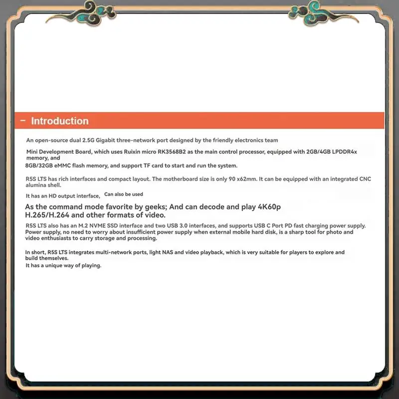 Router ASMA-Nanopi R5S Dual 2.5G+Gigabit Mini Płytka Rozwojowa CNC Cała Metalowa Obudowa RK3568 WIFI6