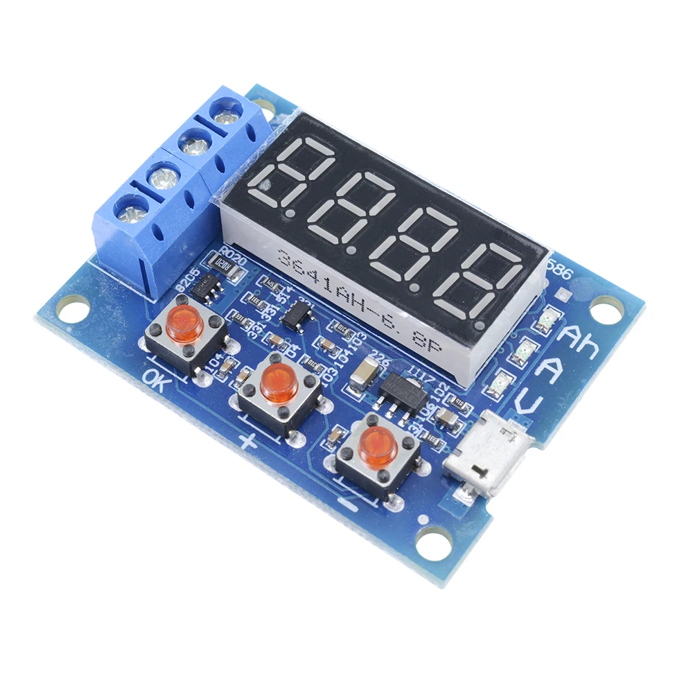 

LED Digital Display 18650 Lithium Battery Power Supply Test Resistance Lead-acid Capacity Discharge Meter ZB2L3 Battery Tester