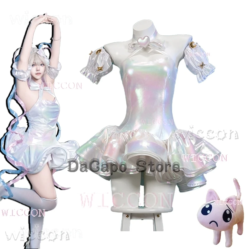 KAngel Cosplay Costume NEEDY GIRL OVERDOSE Streamer Overload Lolita Dress 2nd Anniversary Outfit Women Laser Skirts Ribbon Wig