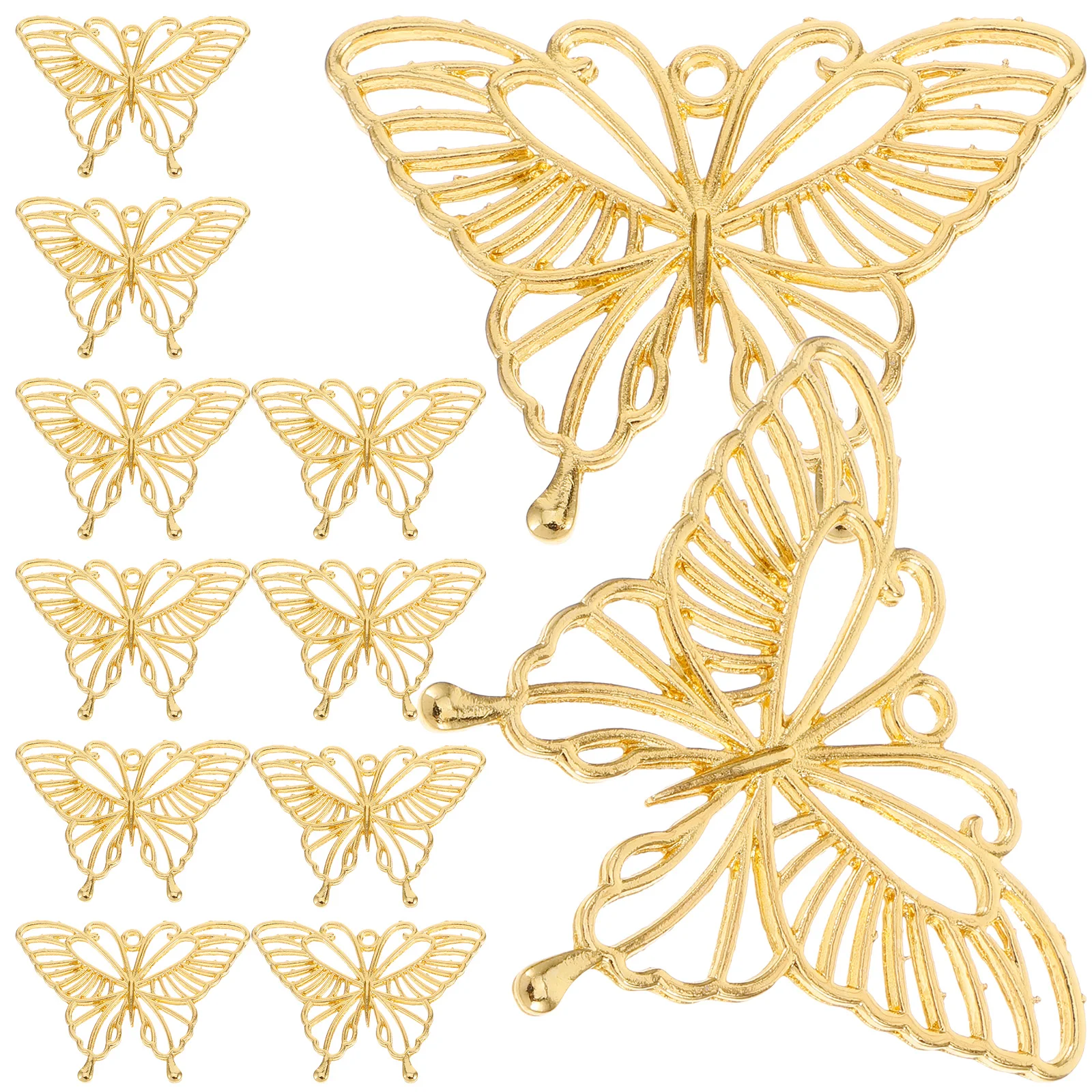 

20 Pcs Jewellery Metal Empty Frame Pendant Jewelry Bezels Open Pendants Trays for Alloy Back Blanks Crystal Epoxy Resin Golden