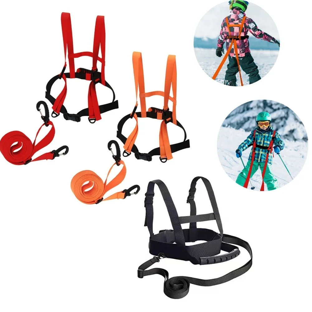 Children Ski Training Belt Safety Traction Harness Rope for Snowboard Skating Ski Belt Outdoor Winter Skiing Shoulder Belt