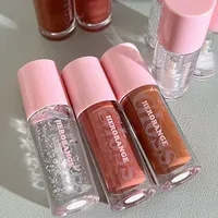 Crystal Jelly Moisturising Lip Oil Translucent Stain Mirror Lip Glaze Korean Makeup Liquid Lipstick Clear Lip Gloss Plumping 1pc