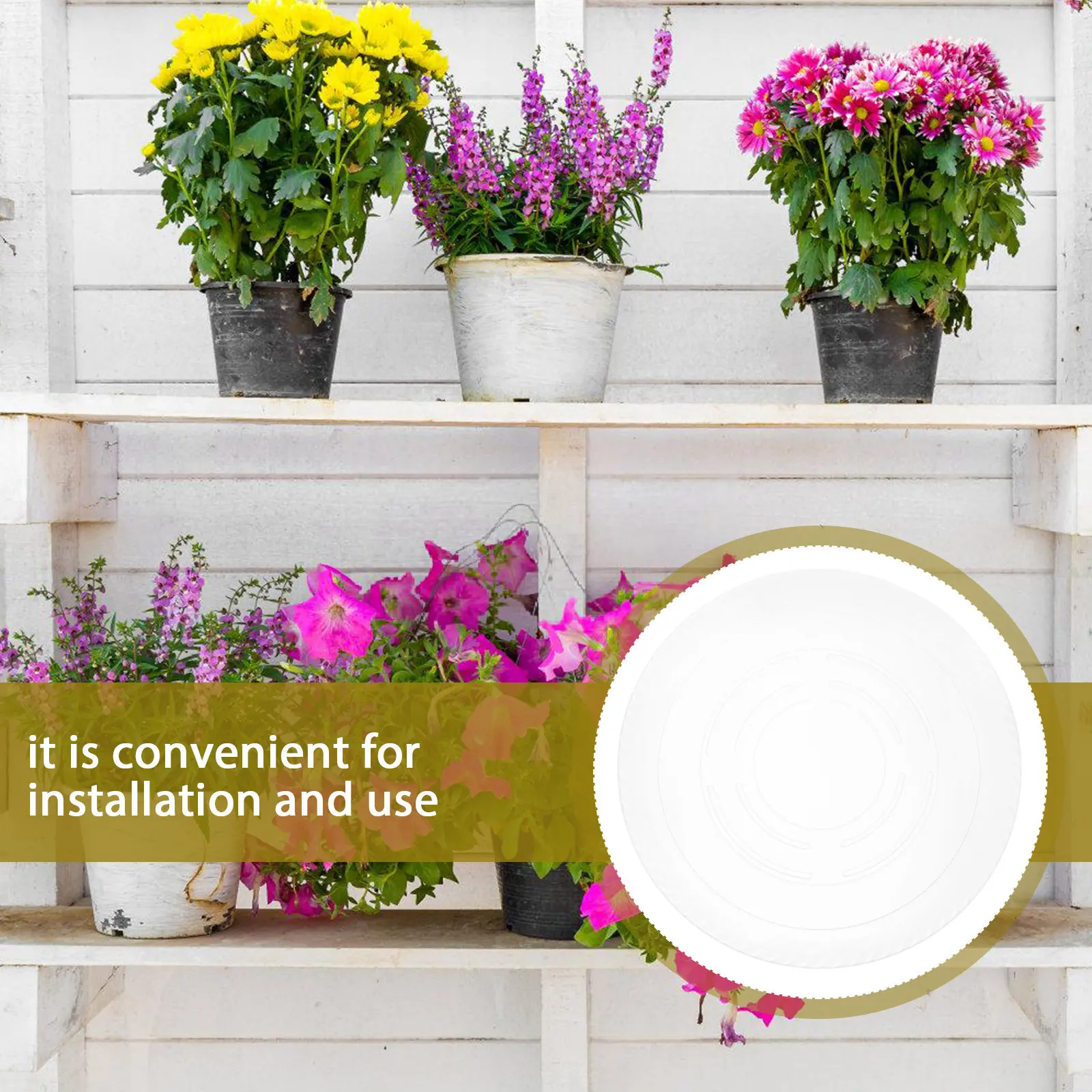 4Pcs Round 16Inch Plastic Pot Saucers Clear Planter Trays Indoor Outdoor Plants Water Catch Trays Pot Saucer for Plants
