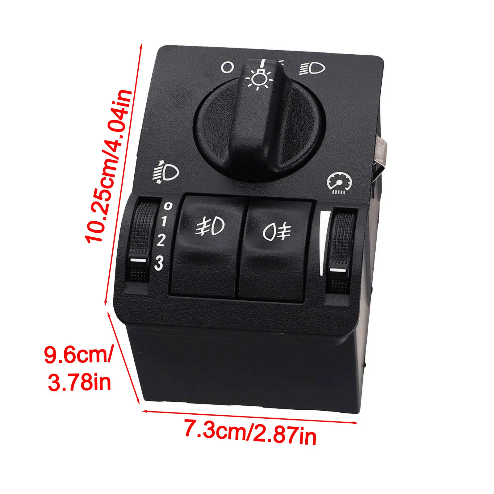 

For Vauxhall Parts Car Headlight Control Switch Car Maintenance Black Plastic Material Easy Installation Feature