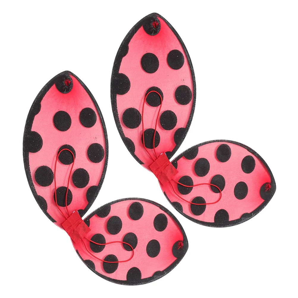 2-delige lieveheersbeestje vleugels voor peuter meisjes Halloween insect kostuum accessoire Fairy Wing Prop Dress Up Party Kids Cosplay Outfit