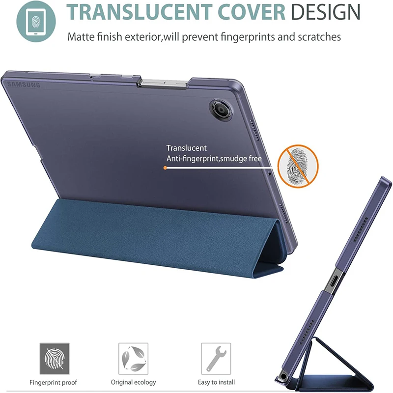 Funda protectora para tableta Samsung Galaxy Tab A8 de 10,5 pulgadas, cubierta protectora plegable de PU para tableta Samsung Tab A8 2022, SM-X200/X205/X207