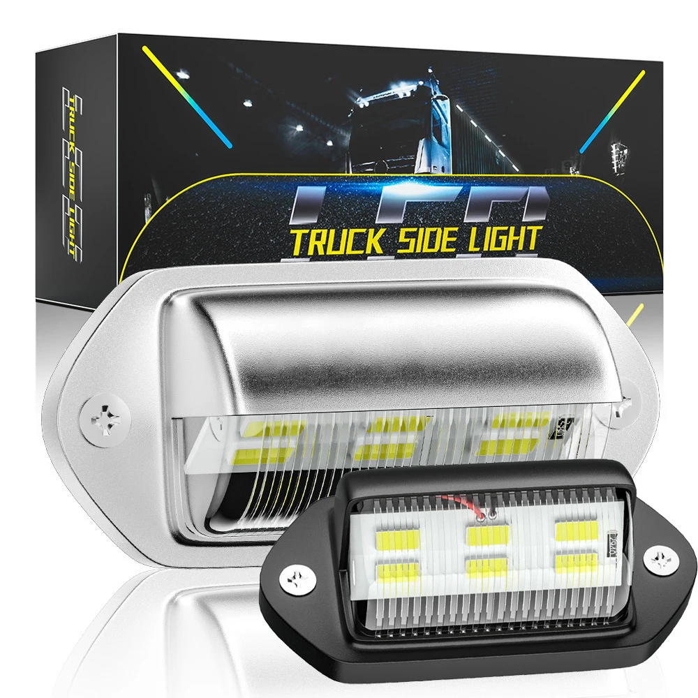 

4pcs 6LED Car License Number Plate Light For SUV Truck Trailer Van Tag Step Lamp White Bulbs Car Products License Plate Lights