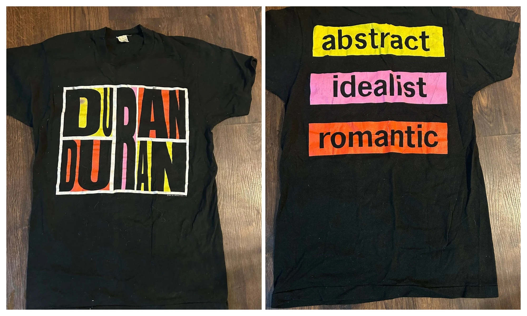 Camiseta Rock Punk Top Duran Duran Abstract Idealist Romantic 1988 Tour, ropa de calle clásica con estampado Y2k, camisetas holgadas informales unisex