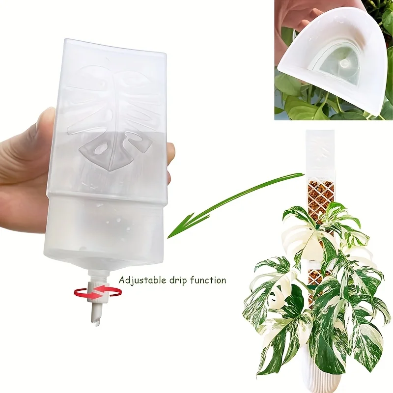 1pc Adjustable D-Shaped Self-Watering Plant Dripper Durable Plant Waterer Compatible with Plant Climbing Rod Garden Accessories